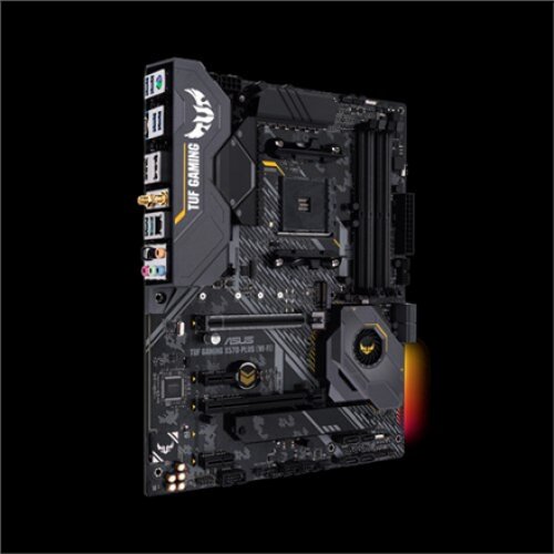 Asus TUF GAMING X570-PLUS (WI-FI) Processor family AMD, Processor socket AM4, DDR4, Memory slots 4, Number of SATA connectors 8, Chipset AMD X, ATX