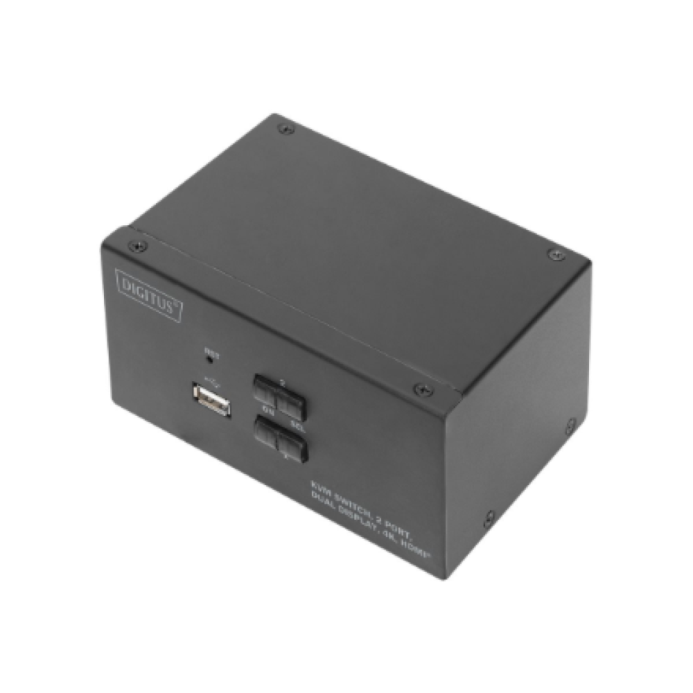 Digitus KVM Switch, 2 Port, Dual Display, 4K, HDMI , DS-12860