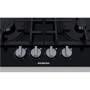 SIEMENS Hob EN6B6PB90 Gas on glass, Number of burners/cooking zones 4, Rotary knobs, Black