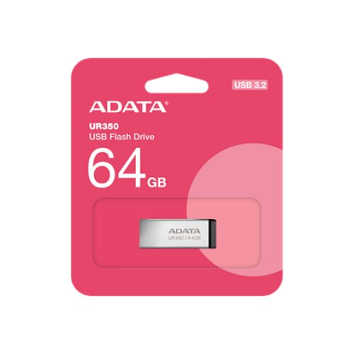 ADATA , USB Flash Drive , UR350 , 64 GB , USB Type-A , Black