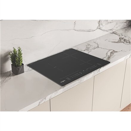 Whirlpool WF S7560NE BM , Hob , Induction , Number of burners/cooking zones 4 , Electronic , Black , Timer