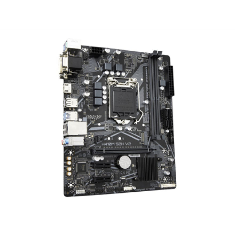 Gigabyte , H410M S2H V2 1.0 M/B , Processor family Intel , Processor socket LGA1200 , DDR4 DIMM , Memory slots 2 , Supported hard disk drive interfaces SATA, M.2 , Number of SATA connectors 4 , Chipset Intel H , Micro ATX