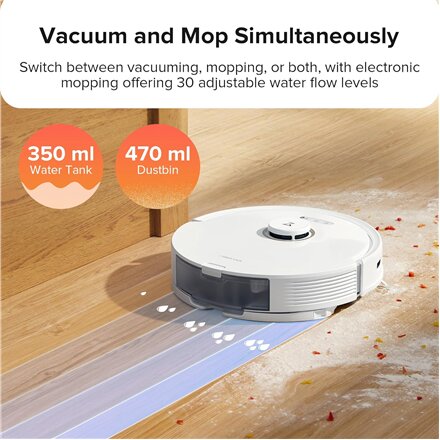 Roborock Robot Vacuum Cleaner , Q8 Max , Wet&Dry , Operating time (max) 240 min , 5200 mAh , 5500 Pa , White