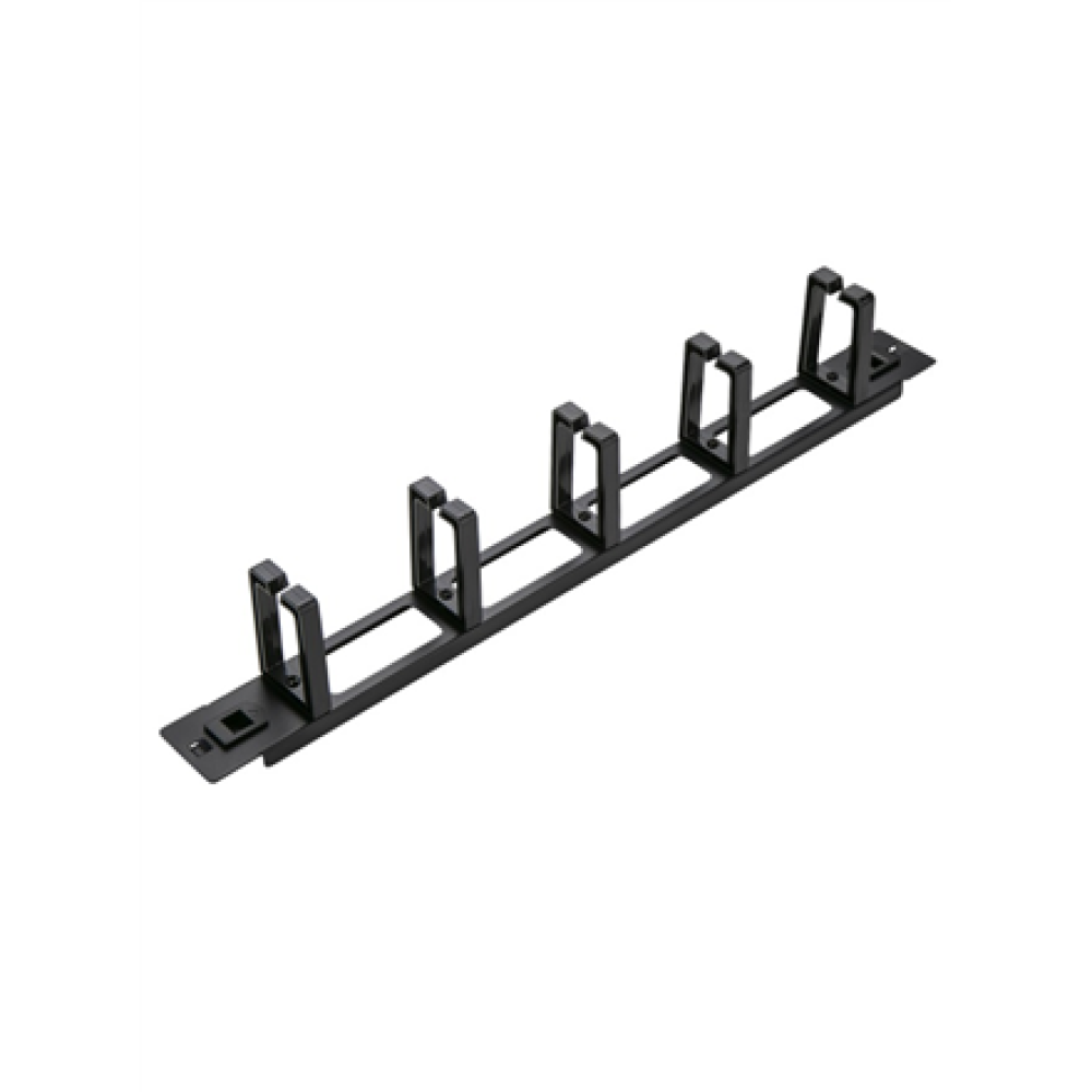 SOMI Networks , 19“ Toolless Cable Management Bar with 5pcs Plastc Rings , CMB-02-TOL , Black , Ring Diameter 45x70mm