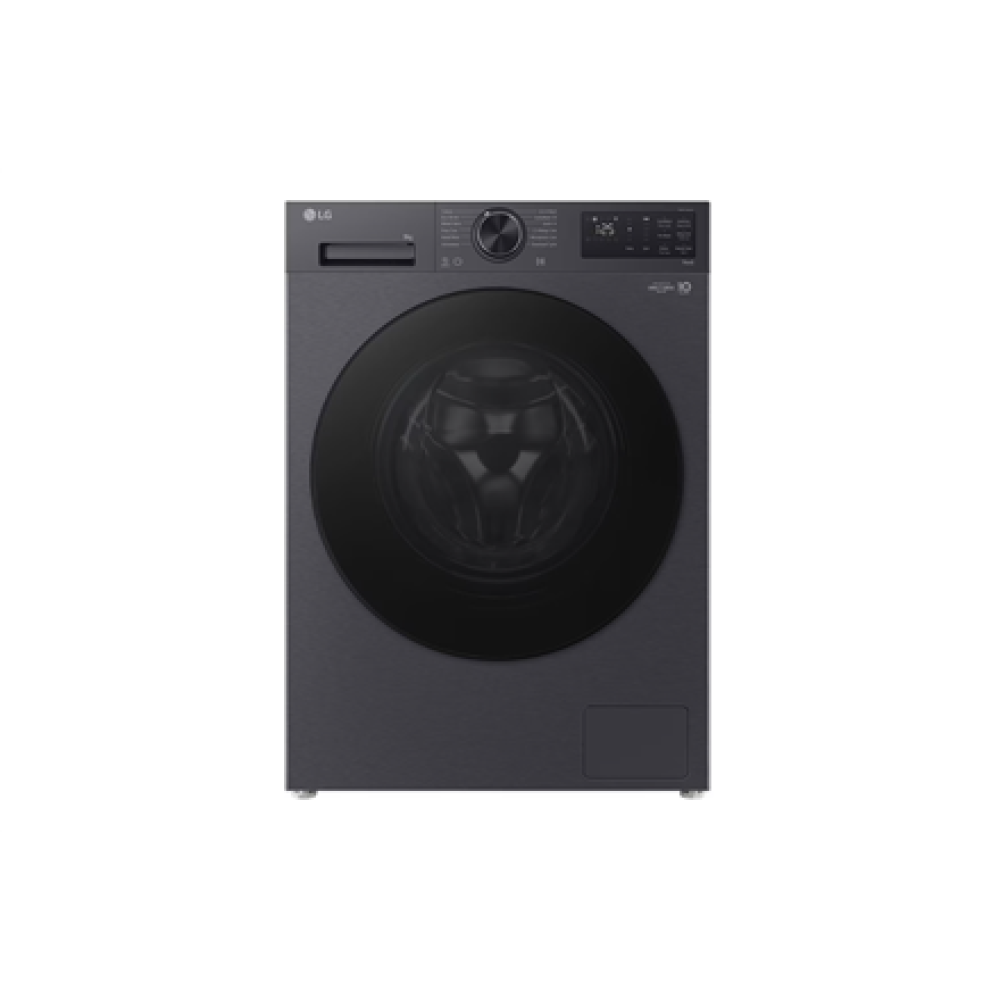 LG Washing machine , F2X50S9TBB , Energy efficiency class A , Front loading , Washing capacity 9 kg , 1200 RPM , Depth 48 cm , Width 60 cm , Display , LED , Steam function , Direct drive , Wi-Fi , Matte Black