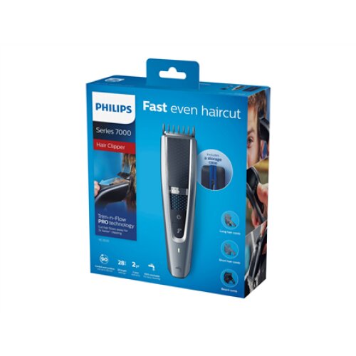 Philips , Hair clipper series 5000 , HC5630/15 , Cordless or corded , Number of length steps 28 , Step precise 1 mm , Black/Grey