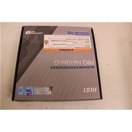SALE OUT. MSI PRO H610M-G , Processor family Intel , Processor socket LGA1700 , DDR5 , Supported hard disk drive interfaces SATA, M.2 , Number of SATA connectors 4 , DAMAGED PACKAGING