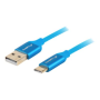 Lanberg USB Type-C to USB Type-A 2.0 Cable Blue Premium QC 3.0, 1 m , CA-USBO-22CU-0010-BL , USB Type-C to USB Type-A