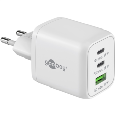 Goobay 65 W USB-C PD GaN Multiport Fast Charger Nano, White , Goobay , 65 W USB-C PD GaN Multiport Fast Charger Nano