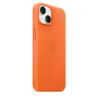 Apple , iPhone 14 Leather Case with MagSafe , Case with MagSafe , Apple , iPhone 14 , Leather , Orange