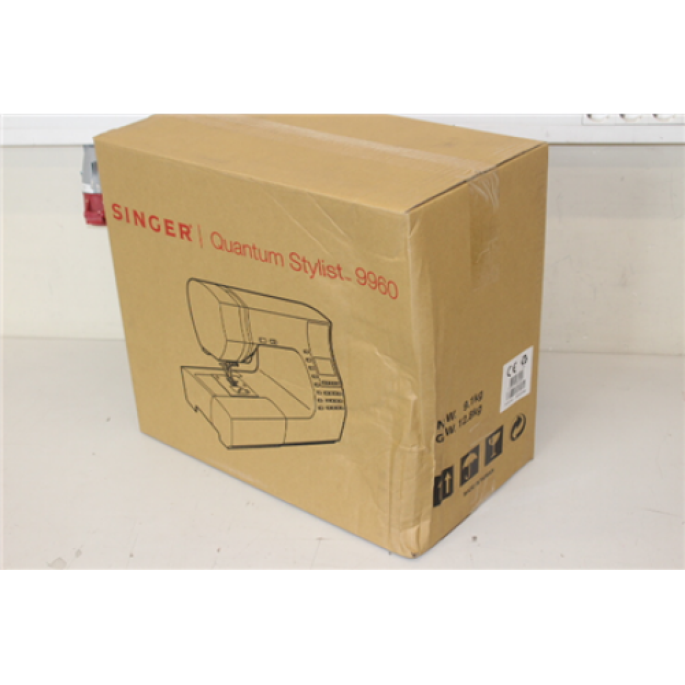 SALE OUT. Singer 9960 Quantum Stylist Sewing Machine, White Singer Sewing Machine Quantum Stylist™ 9960 Number of stitches 600, Number of buttonholes 13, White, DAMAGED PACKAGING