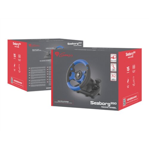 Genesis , Driving Wheel , Seaborg 350 , Blue/Black , Game racing wheel