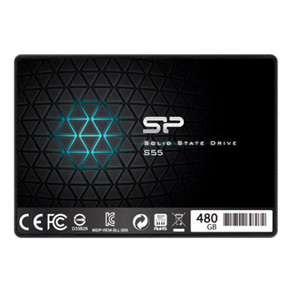 Silicon Power , Slim S55 , 480 GB , SSD form factor 2.5 , SSD interface SATA , Read speed 550 MB/s , Write speed 440 MB/s