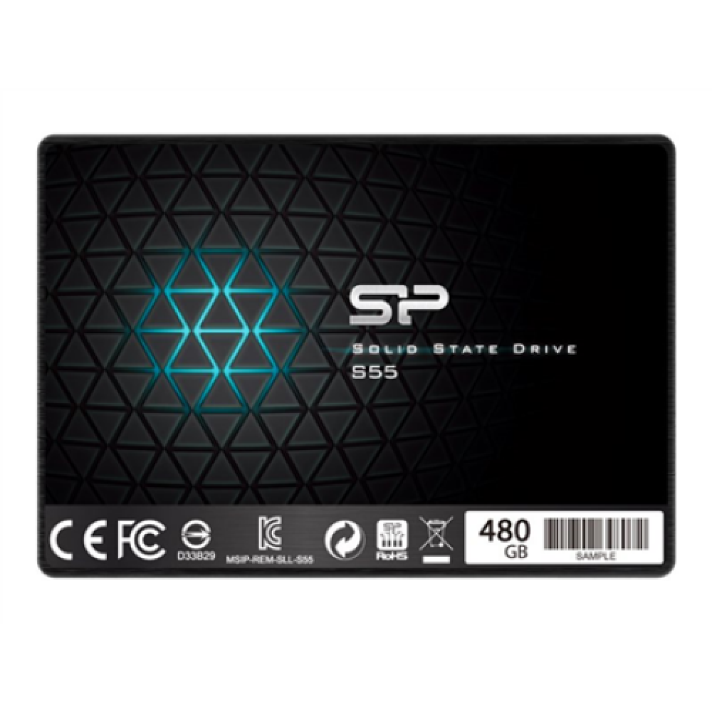 Silicon Power , Slim S55 , 480 GB , SSD form factor 2.5 , SSD interface SATA , Read speed 550 MB/s , Write speed 440 MB/s