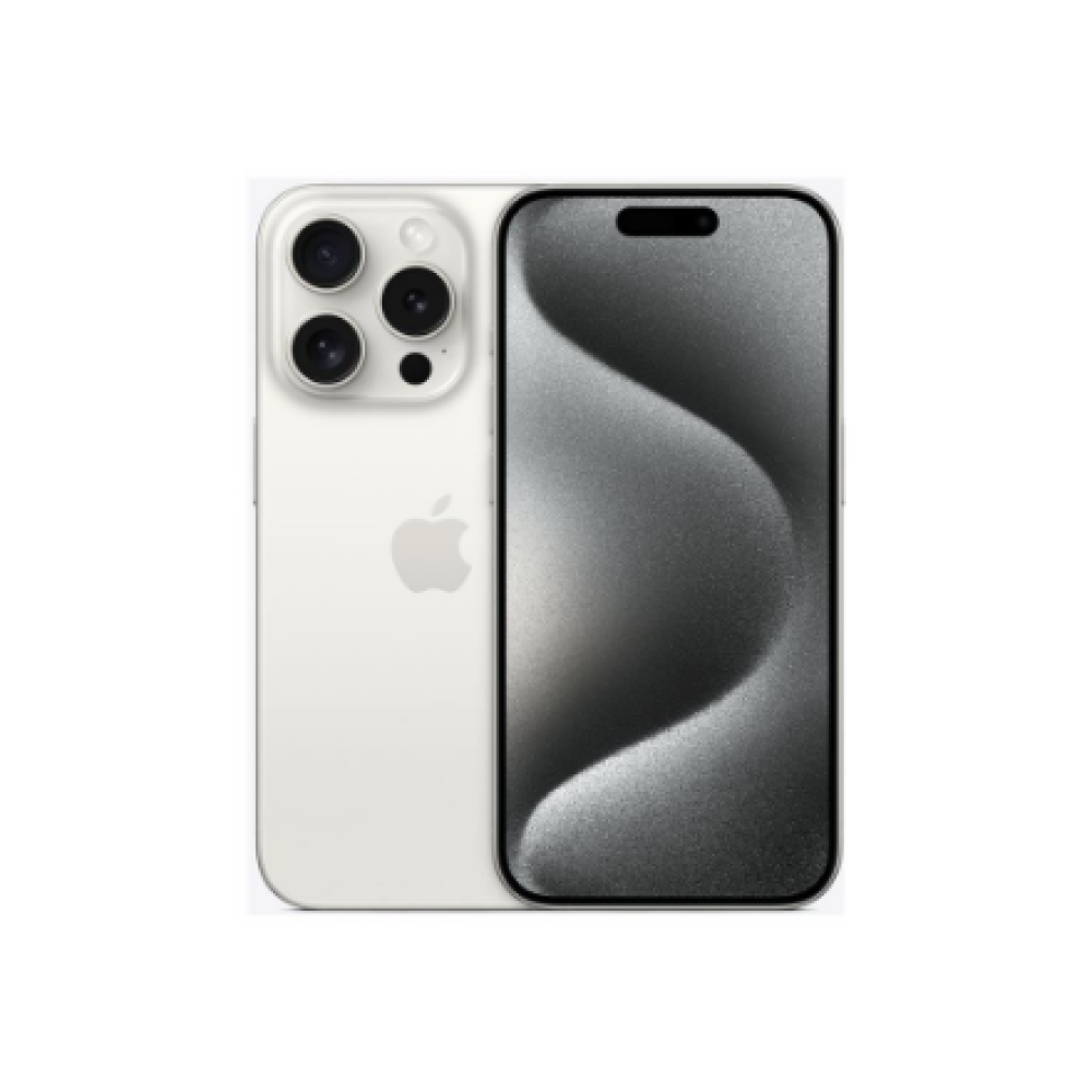 Apple , iPhone 15 Pro , White Titanium , 6.1 , 2556 x 1179 pixels , Internal RAM 8 GB , 256 GB , Dual SIM , Main camera resolution 48+12+12 MP , Secondary camera resolution 12 MP , iOS , 17