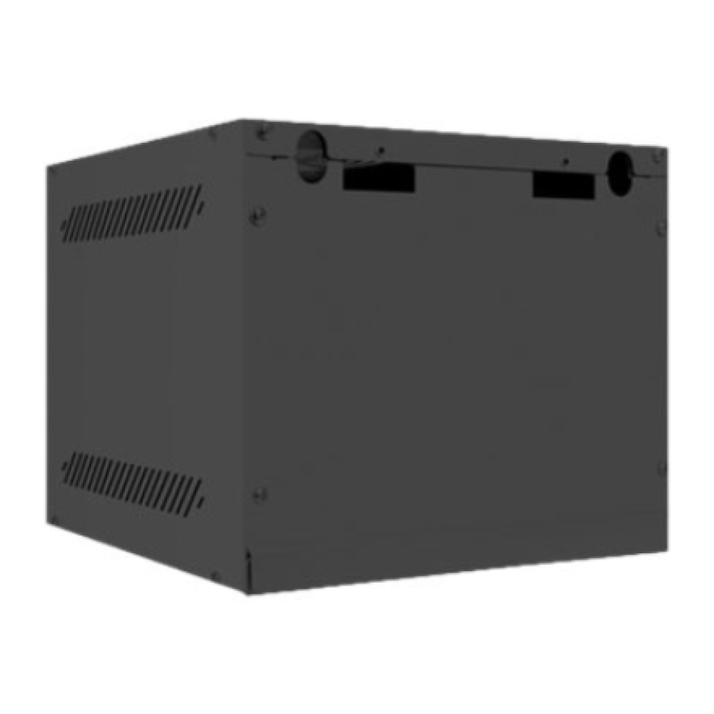 Lanberg Rack cabinet 10 wall-mount 4U/280x310 (flat pack) with glass door, black , Lanberg