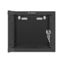 Lanberg Rack cabinet 10 wall-mount 4U/280x310 (flat pack) with glass door, black , Lanberg
