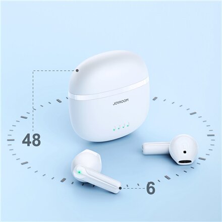 Joyroom , Headphones , JR-TL11 , Bluetooth , In-ear , Noise canceling , Wireless , White
