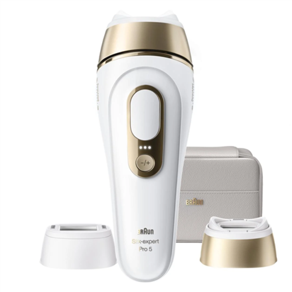 Braun IPL Epilator , Silk expert Pro 5 PL5210 , Number of power levels 3 , White/Gold