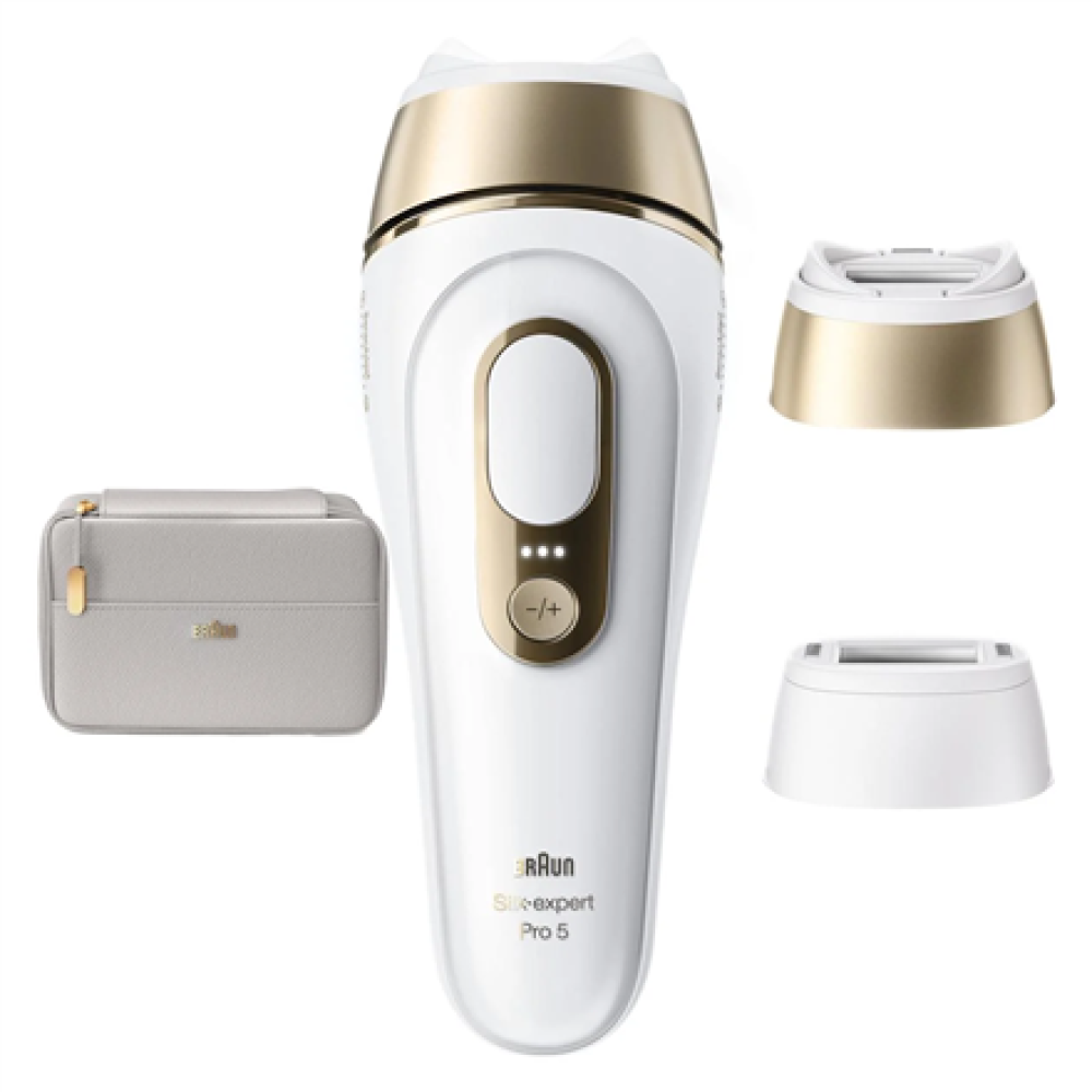 Braun IPL Epilator , Silk expert Pro 5 PL5210 , Number of power levels 3 , White/Gold