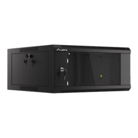 Lanberg , Rack cabinet 19 wall-mounted 4U 600 fast assembly (flat pack) , WFFA-5604-10B , Black