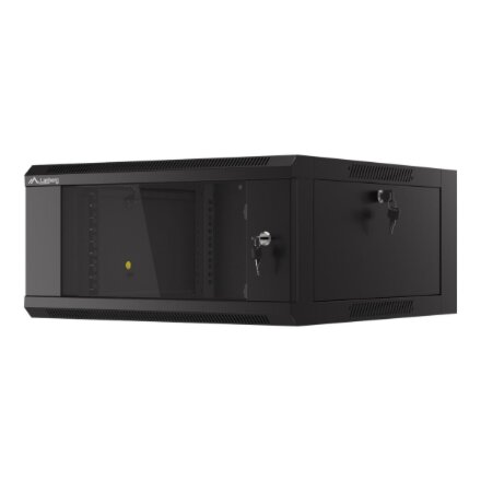 Lanberg , Rack cabinet 19 wall-mounted 4U 600 fast assembly (flat pack) , WFFA-5604-10B , Black