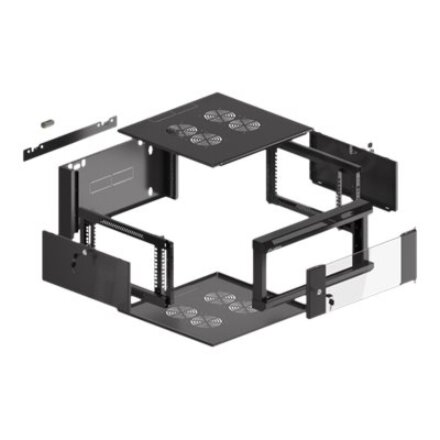 Lanberg , Rack cabinet 19 wall-mounted 4U 600 fast assembly (flat pack) , WFFA-5604-10B , Black