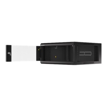 Lanberg , Rack cabinet 19 wall-mounted 4U 600 fast assembly (flat pack) , WFFA-5604-10B , Black