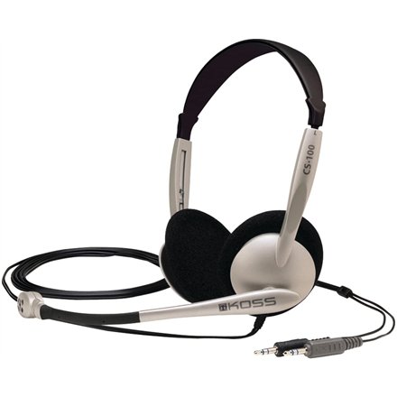 Koss , Headphones , CS100 , Wired , On-Ear , Microphone , Black/Gold