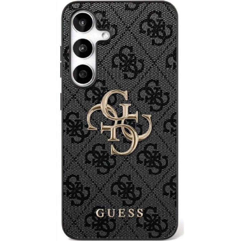 GUESS , Back cover , Samsung , Galaxy S25 FE , Leatherette/Plastic/Silicone , Black
