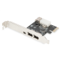 Digitus , IEEE 1394a Interface Card, PCI express, 4 Port 1x ext. 1394mini, 2x ext./1x int. 1394a Ports , DS-30201-5