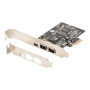 Digitus , IEEE 1394a Interface Card, PCI express, 4 Port 1x ext. 1394mini, 2x ext./1x int. 1394a Ports , DS-30201-5