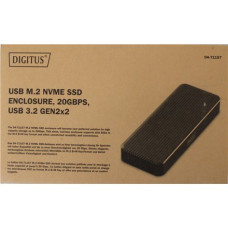 SALE OUT. , Digitus USB M.2 hard disk enclosure, SSD, external, NVMe, 20Gbps, USB 3.2 Gen2x2 , DA-71157 , DEMO