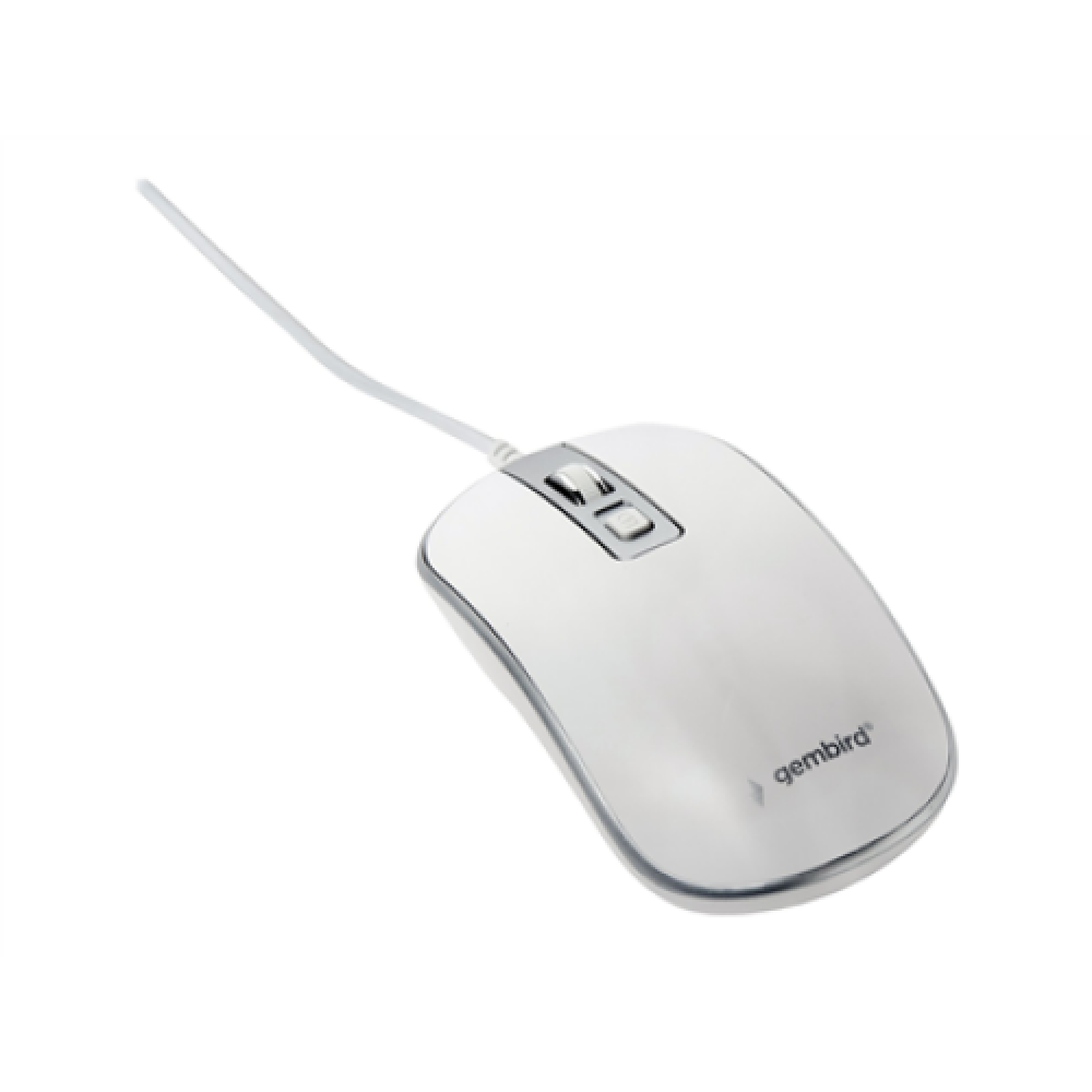 Gembird , Optical USB mouse , MUS-4B-06-WS , Optical mouse , White/Silver