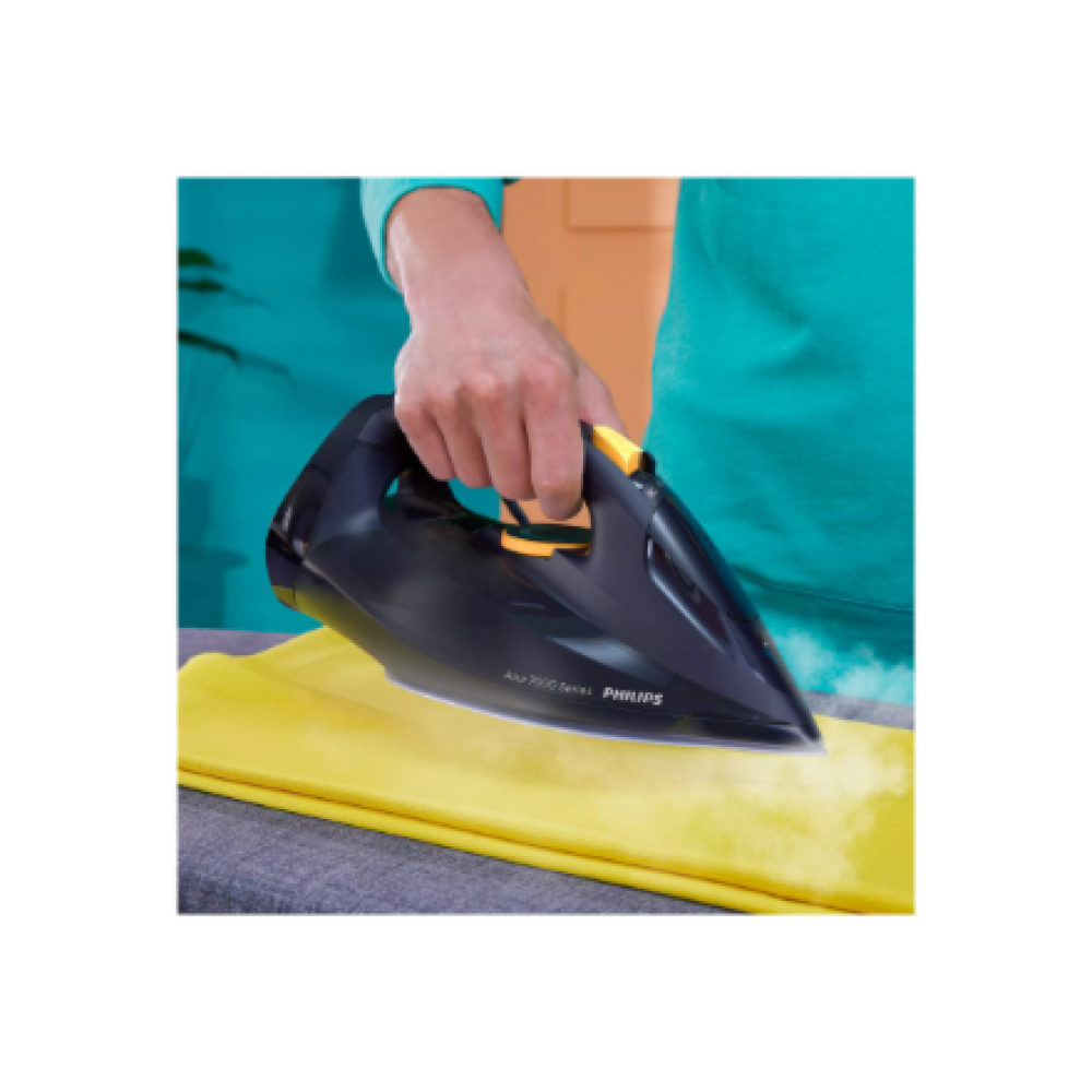 Philips DST7060/20 7000 Series , Steam Iron , 3000 W , Water tank capacity 300 ml , Continuous steam 55 g/min , Steam boost performance 250 g/min , Blue/Yellow