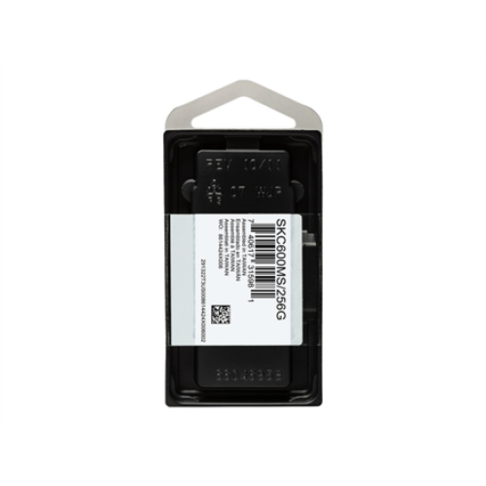 Kingston , KC600 , 256 GB , Solid-state drive interface mSATA , Read speed 550 MB/s , Write speed 500 MB/s