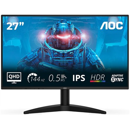 AOC , Q27B36X , 27 , IPS , QHD , 16:9 , 144 Hz , 4 ms , 2560 x 1440 pixels , 300 cd/m² , HDMI ports quantity 1 , Black