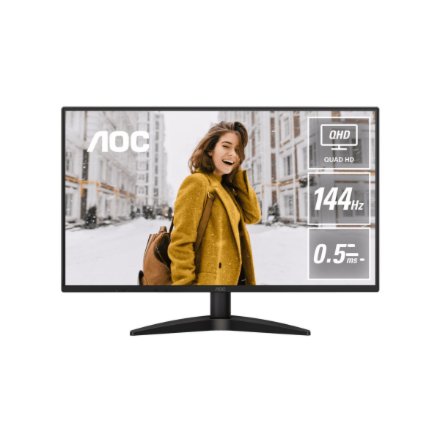 AOC , Q27B36X , 27 , IPS , QHD , 16:9 , 144 Hz , 4 ms , 2560 x 1440 pixels , 300 cd/m² , HDMI ports quantity 1 , Black