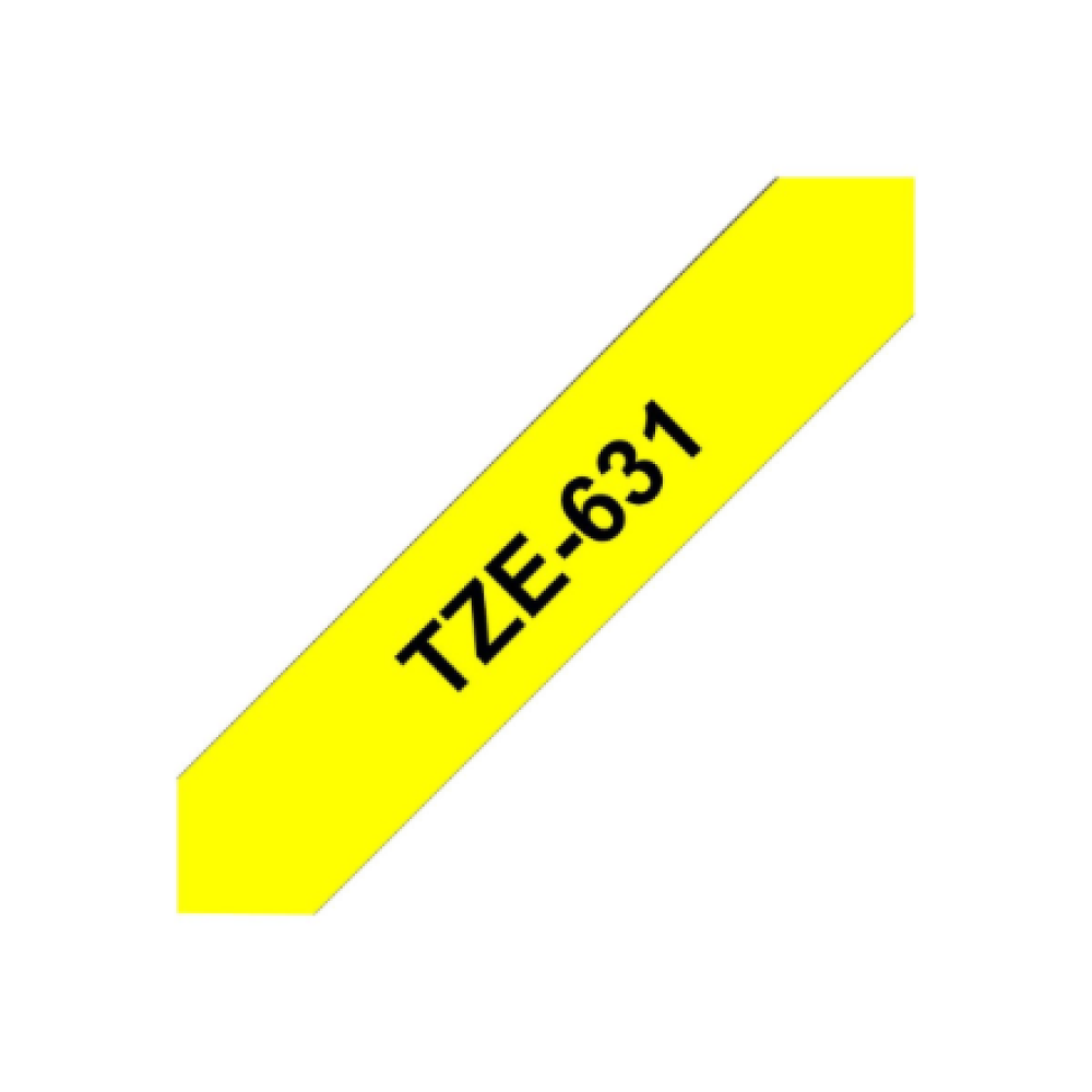 Brother , TZe-631 Laminated Tape , Black on Yellow , TZe , 8 m , 1.2 cm