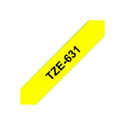 Brother , TZe-631 Laminated Tape , Black on Yellow , TZe , 8 m , 1.2 cm