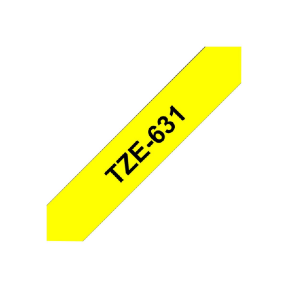 Brother , TZe-631 Laminated Tape , Black on Yellow , TZe , 8 m , 1.2 cm