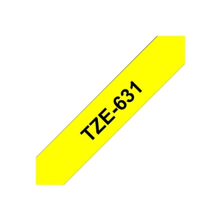 Brother , TZe-631 Laminated Tape , Black on Yellow , TZe , 8 m , 1.2 cm