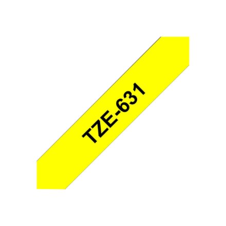 Brother , TZe-631 Laminated Tape , Black on Yellow , TZe , 8 m , 1.2 cm