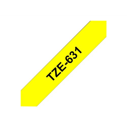 Brother , TZe-631 Laminated Tape , Black on Yellow , TZe , 8 m , 1.2 cm