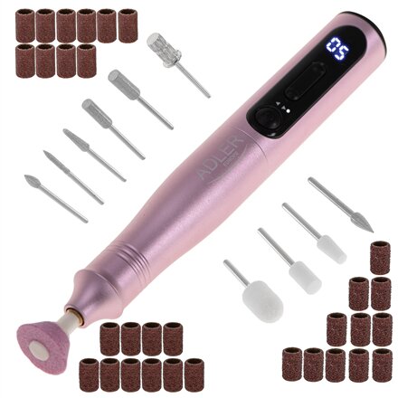 Adler , Electric Nail Drill Set , AD 2181 , Number of power levels 5 , Pink