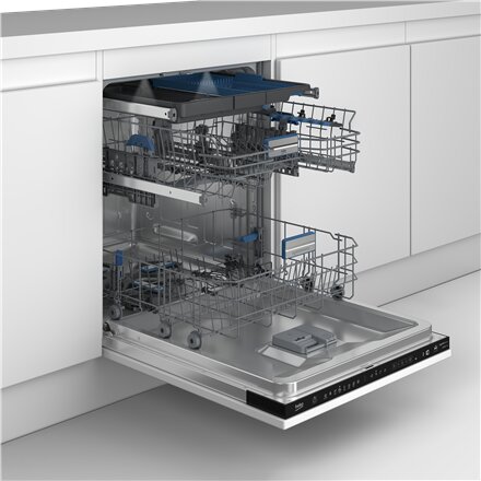 BEKO Dishwasher , BDIN38542P , Built-in , Width 60 cm , Number of place settings 15 , Number of programs 8 , Energy efficiency class C , Display , AquaStop function , White