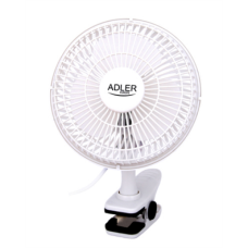 Adler Fan with clip AD 7317 Table Fan, Number of speeds 2, 30 W, Diameter 15 cm, White