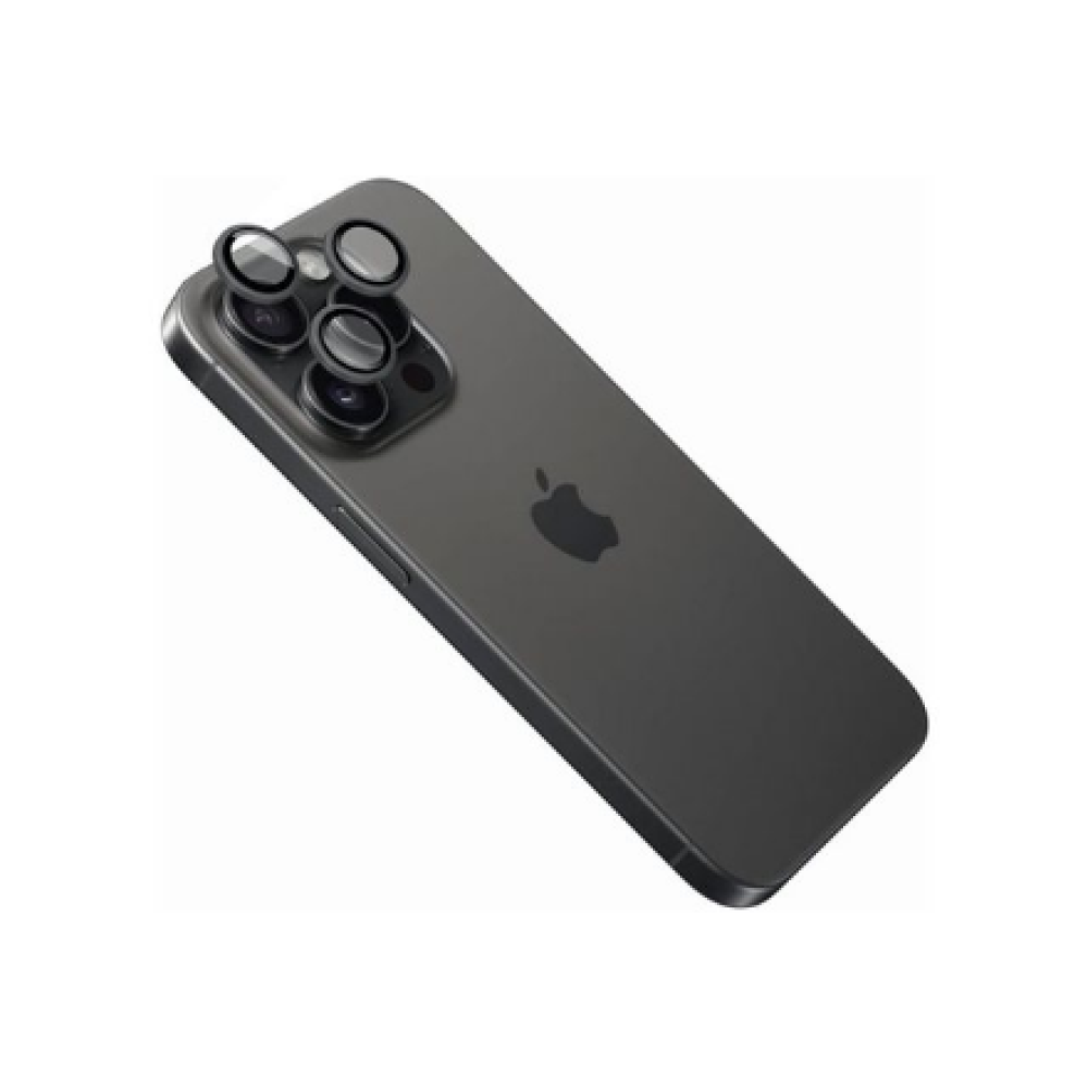 Fixed Camera glass , Apple , iPhone 16 Pro/16 Pro Max , Tempered glass , Black