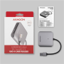 AXAGON Aluminum high-speed USB-A 3.2 Gen 1 memory card reader, 3 slots , CRE-S3