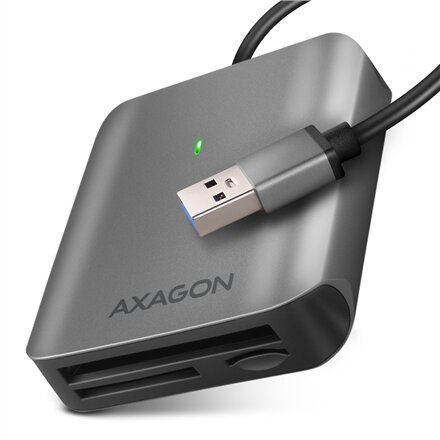 AXAGON Aluminum high-speed USB-A 3.2 Gen 1 memory card reader, 3 slots , CRE-S3